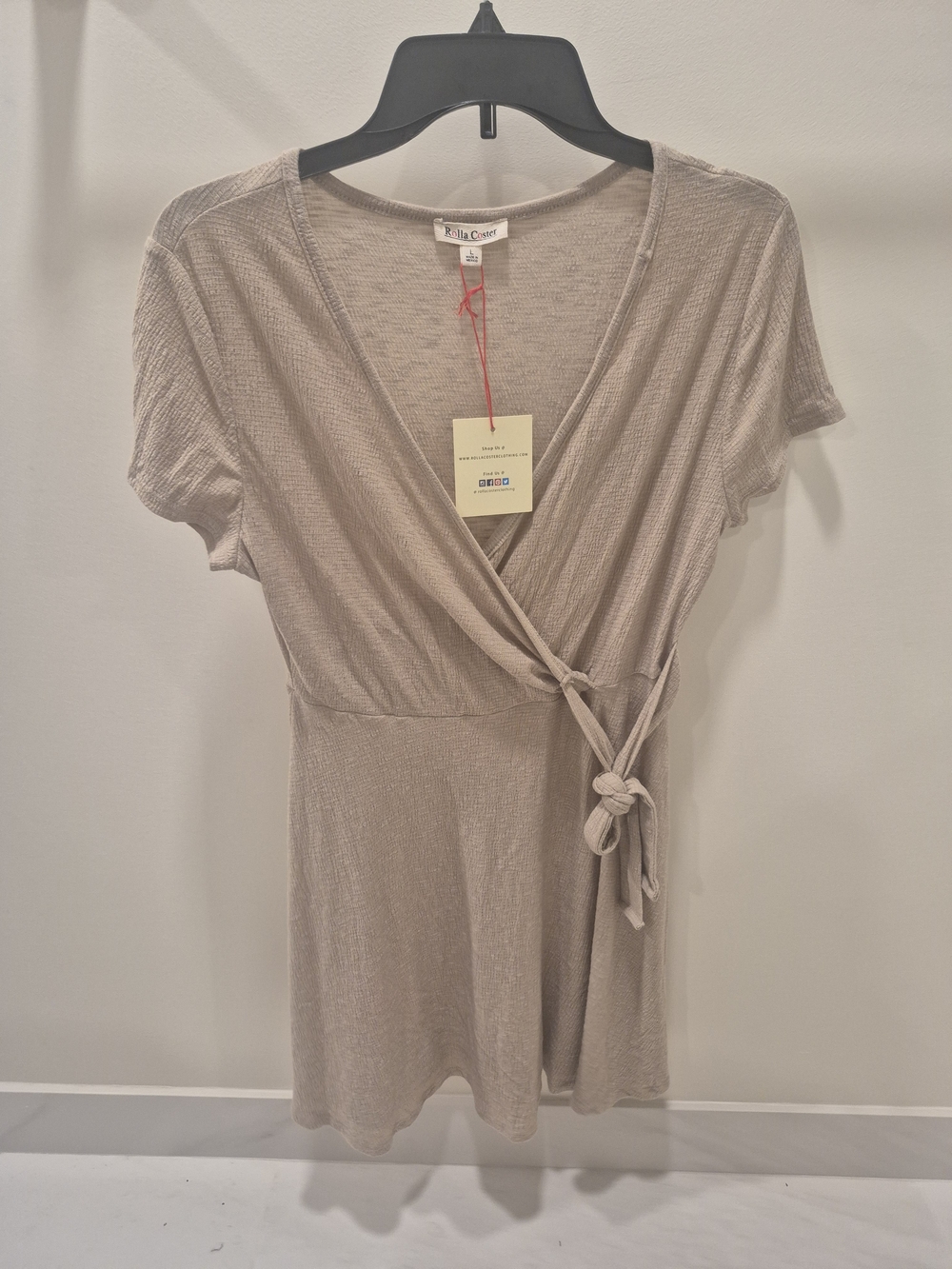 Rolla Coster Wrap Dress in Light Taupe